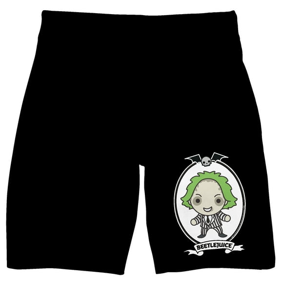 Beetlejuice Chibi Betelgeuse Mirror Men's Black Sleep Pajama Shorts
-Large