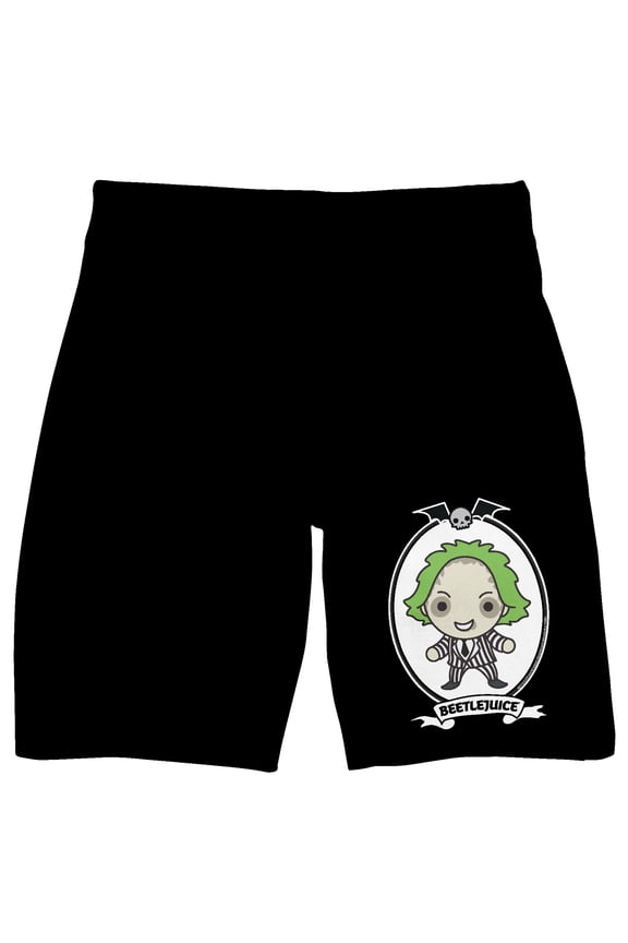 Beetlejuice Chibi Betelgeuse Mirror Men's Black Sleep Pajama Shorts
-Small