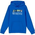thumbnail image 1 of Beetlejuice Chibi Character Line-Up Adult Blue Long Sleeve Hoodie-Small, 1 of 3