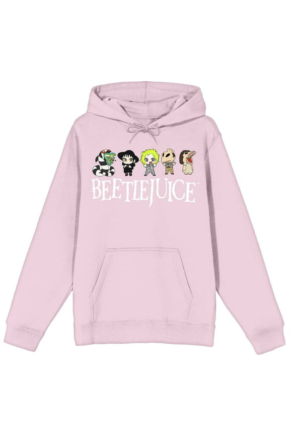 Beetlejuice Chibi Line Up Men's Lilac Hoodie-XXL