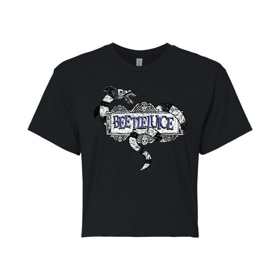 Beetlejuice - Classic Beetle Juice - Junior's Cropped Tee