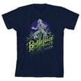 thumbnail image 1 of Beetlejuice Classic Movie Youth Boys Character & Text Navy Blue T-Shirt-Small, 1 of 6