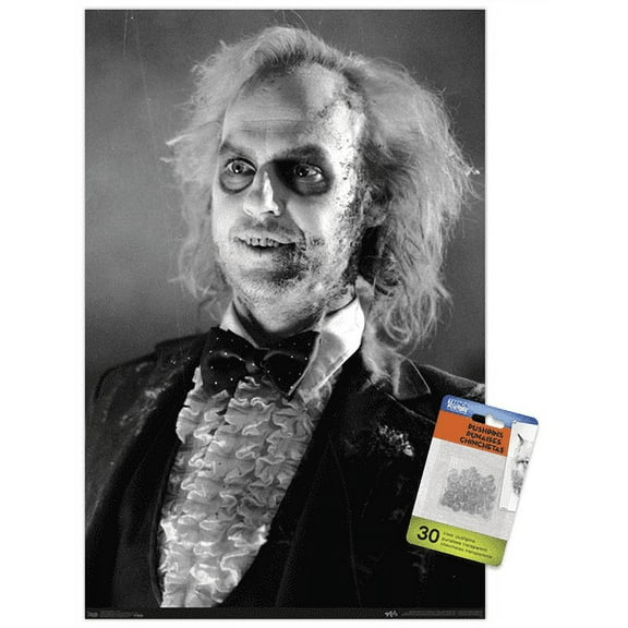 Beetlejuice - Classic Wall Poster with Push Pins, 14.725" x 22.375"