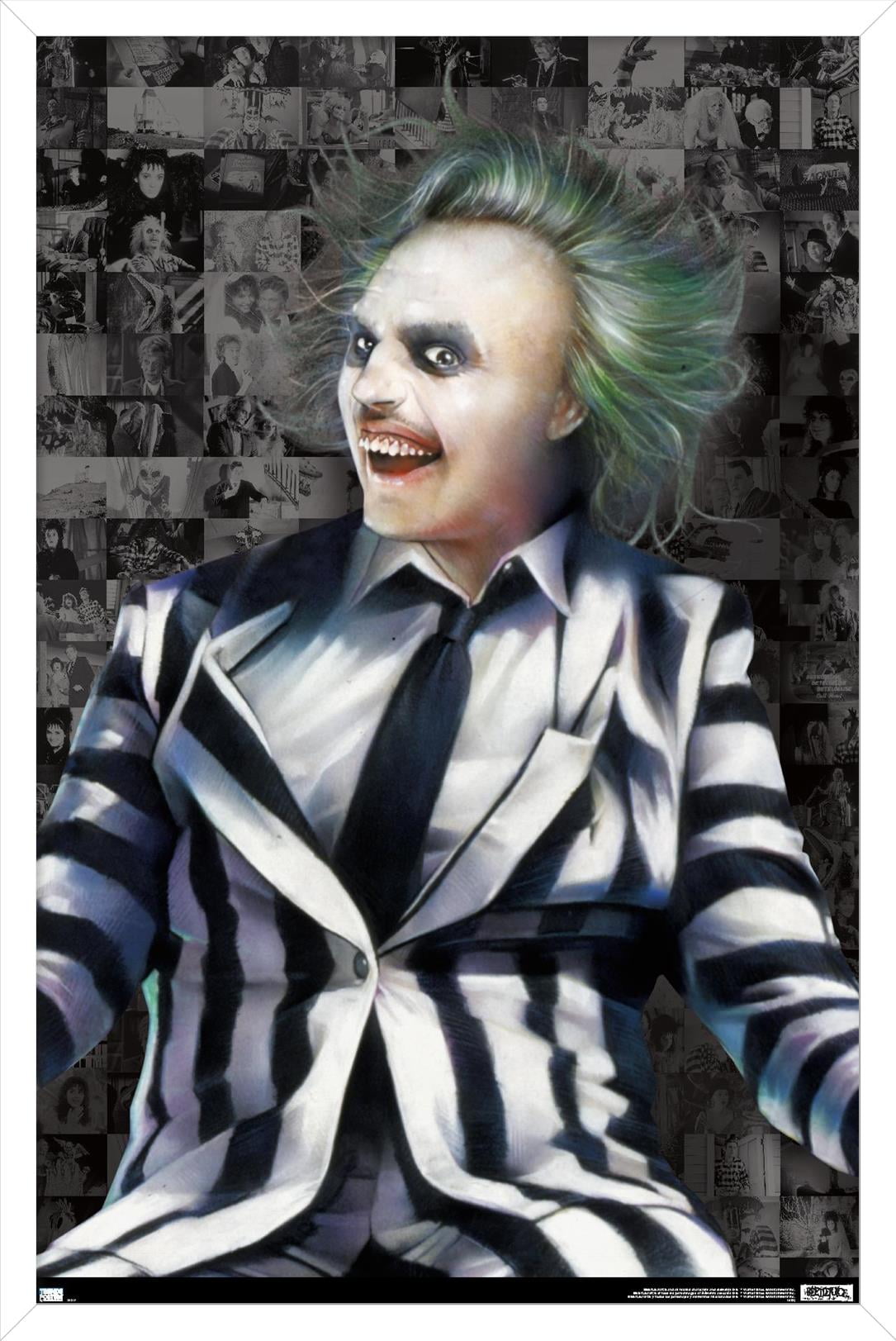 Beetlejuice Collage Wall Poster 14 725 X 22 375 Framed