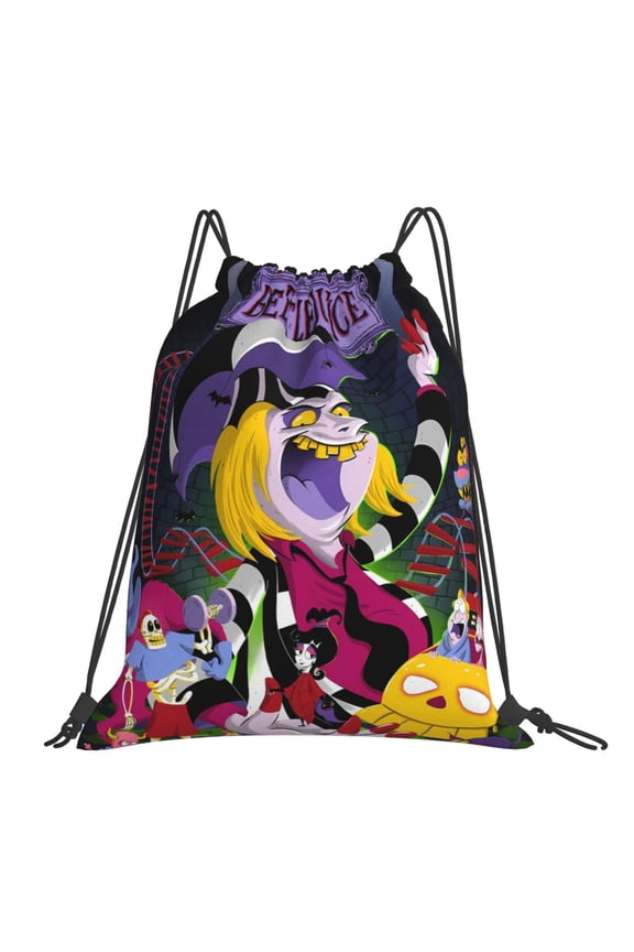 Beetlejuice Drawstring Backpack Sport Gym Bag For Yoga Swimming Gymsack Sport Strap Pack Bag