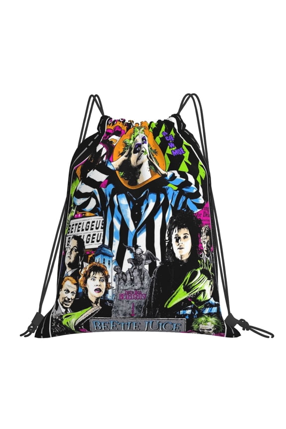 Beetlejuice Drawstring Backpack Sport Gym Bag For Yoga Swimming Gymsack Sport Strap Pack Bag