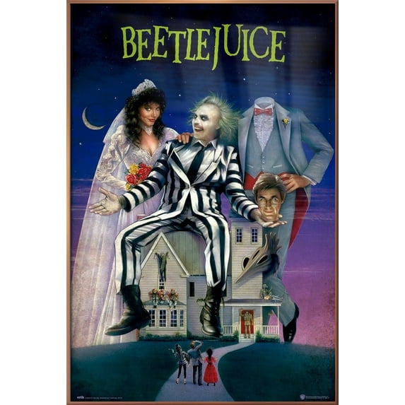 Beetlejuice - Framed Movie Poster (Regular Style) (Size: 24" X 36") (Shiny Copper Aluminum Frame)