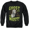 thumbnail image 1 of Beetlejuice Ghost Unisex Adult Crewneck Sweatshirt,Black, X-Large, 1 of 1