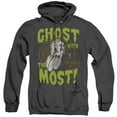 thumbnail image 1 of Beetlejuice Ghost Unisex Adult Pull-Over Heather Hoodie,Black, 2X-Large, 1 of 1