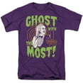 thumbnail image 1 of Beetlejuice Ghost Unisex Adult T-Shirt, Purple, Large, 1 of 6
