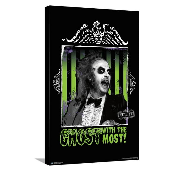 Beetlejuice - Ghost With The Most Canvas Wall Poster, 14.725" x 22.375"