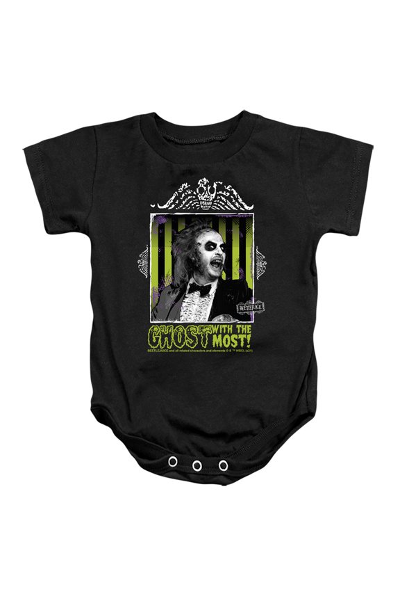 Ghost With The Most Unisex Infant Snap Suit for Baby (6 Months) Black