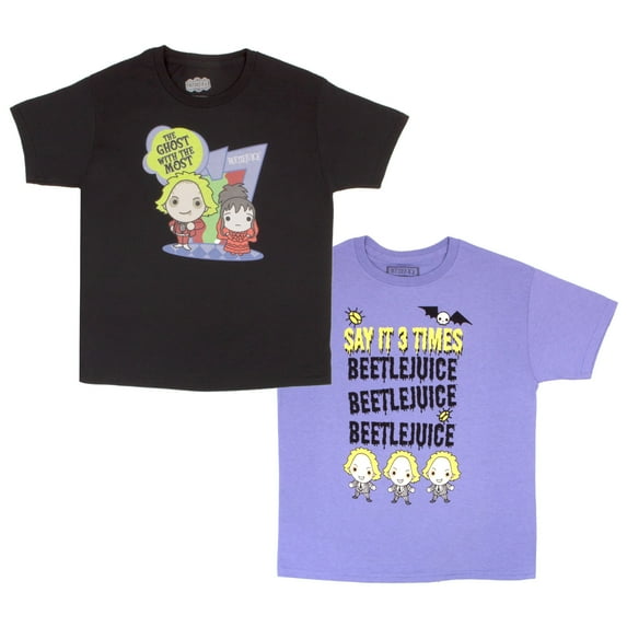 Beetlejuice Girls Pack Short Sleeve T-shirt Set For Women (Size XS-XL)