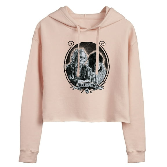 Beetlejuice - Graphite Beetlejuice - Juniors Cropped Pullover Hoodie