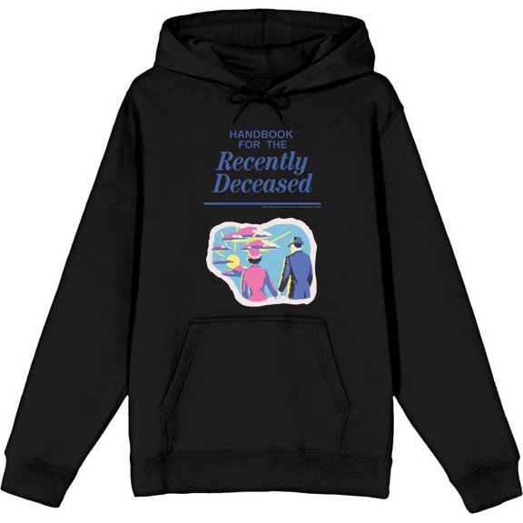 Beetlejuice Handbook For The Recently Deceased Adult Black Long Sleeve Hoodie-XXL