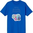 thumbnail image 1 of Beetlejuice Handbook For The Recently Deceased Men's Blue Crew Neck Short Sleeve Tee-Medium, 1 of 1