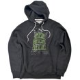thumbnail image 1 of Beetlejuice Headstone Name Unisex Adult Slim Fit Pull-Over Heather Hoodie, Charcoal, 2X-Large, 1 of 5