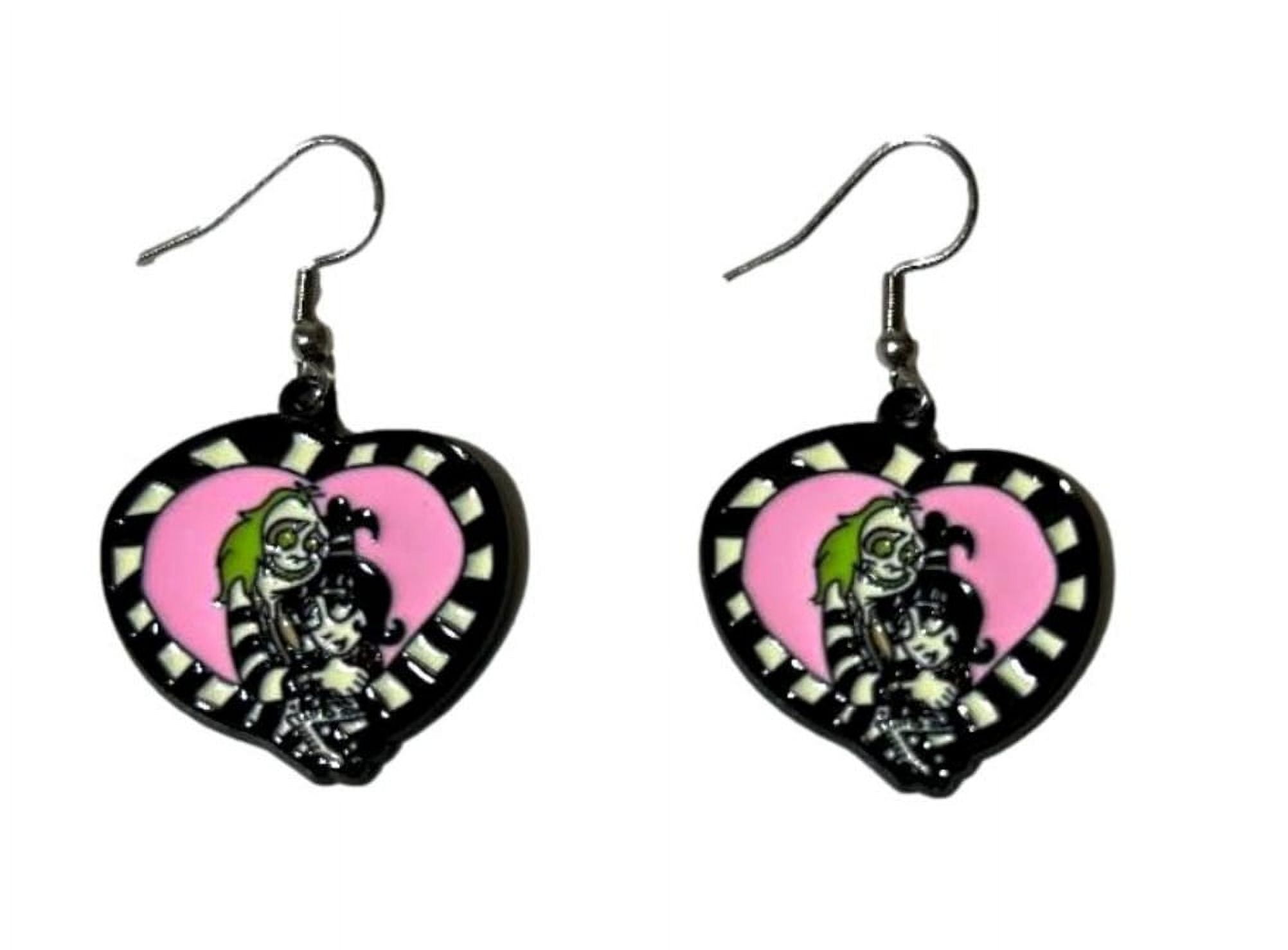 MAINSTREET CLASSICS Beetlejuice Heart Shaped French Wire Earrings