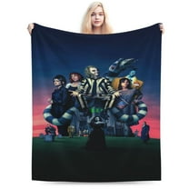 Beetlejuice Horror Fleece Blanket for Boys Girls Kids, Ultra Soft Cozy Warm Flannel Throw Blankets, Plush Blanket Gifts for Bed Sofa Living Room Couch Home Decor 40"X30"