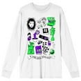 thumbnail image 1 of Beetlejuice Icons Crew Neck Long Sleeve Men's White Tee-XXL, 1 of 7