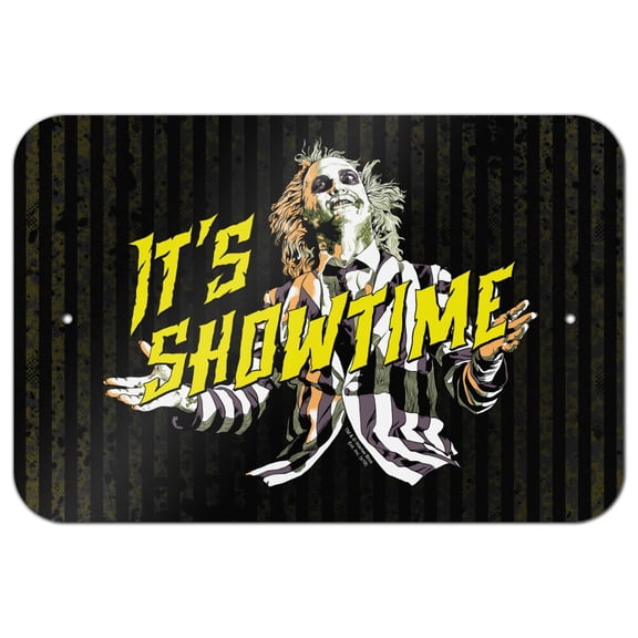 Beetlejuice It's Showtime Home Business Office Sign