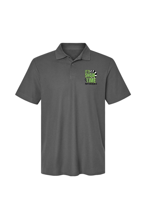 It's Showtime Quote Cotton Polo Shirt, Charcoal, 2X-Large