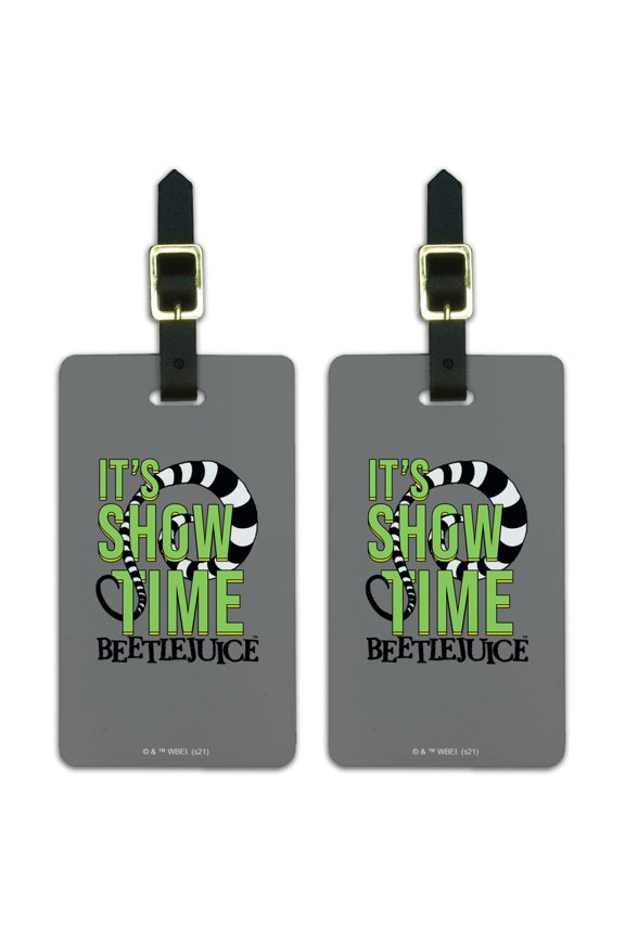 Beetlejuice Its Showtime Quote Luggage ID Tags Set of 2