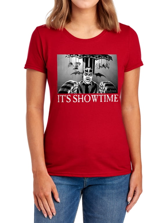 Its Showtime Women's T Shirt,Red, Small