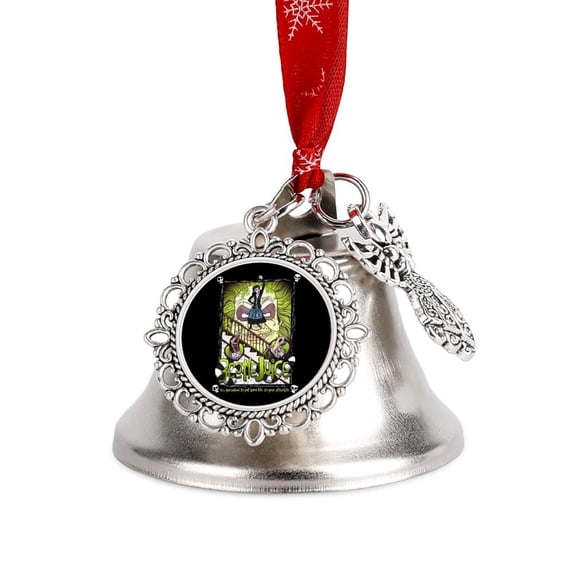 Beetlejuice Jingling Bell Ornaments Christmas Bell Tree Hanging Ornament Pendant for Christmas Holiday Decoration Wing Bell