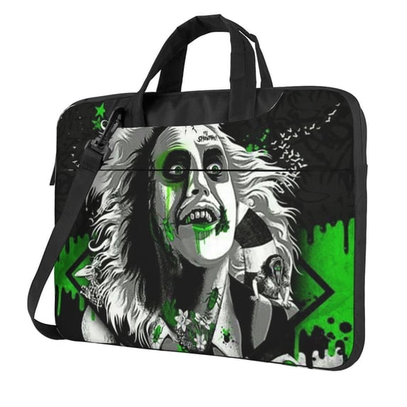 Beetlejuice Laptop Carrying Case 13 Inch Laptop Bag Computer Protective Case Shoulder Strap Carrying Briefcase Messenger Bag