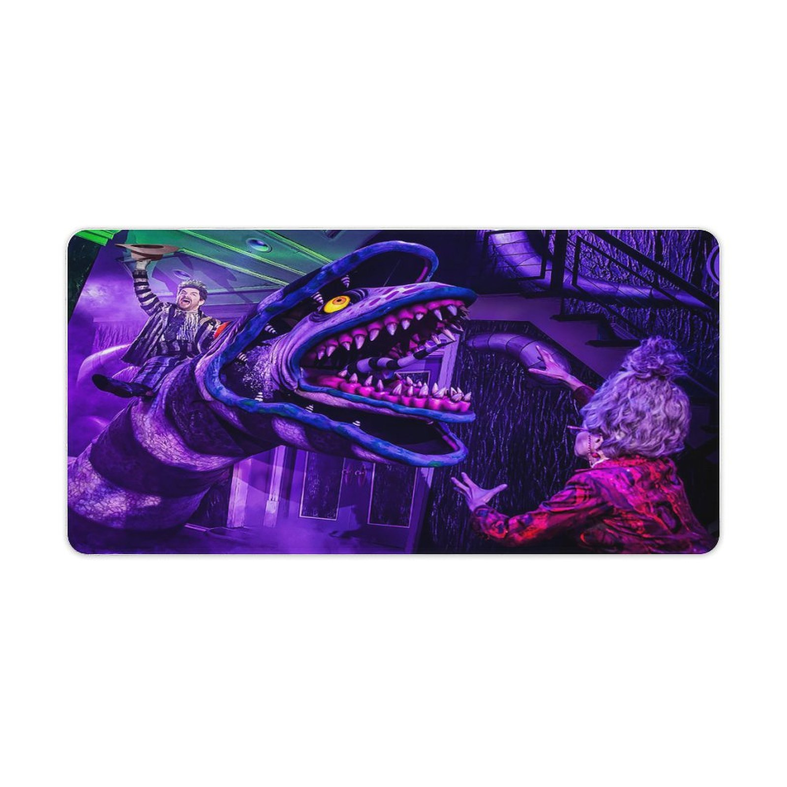Beetlejuice Large Mouse Pad 30x60cm NonSlip Base and Stitched Edge