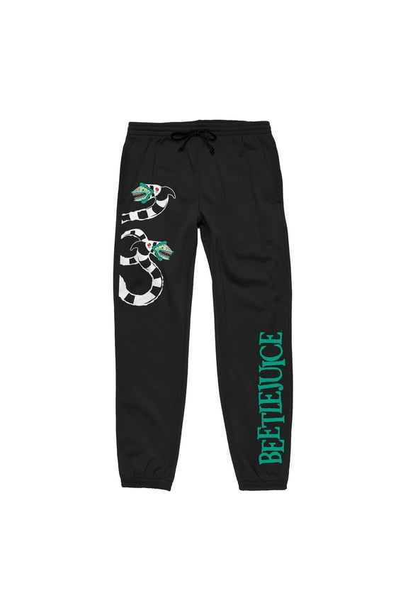 Beetlejuice Logo and Sand Worm Character Unisex Adult Sweatpants - M