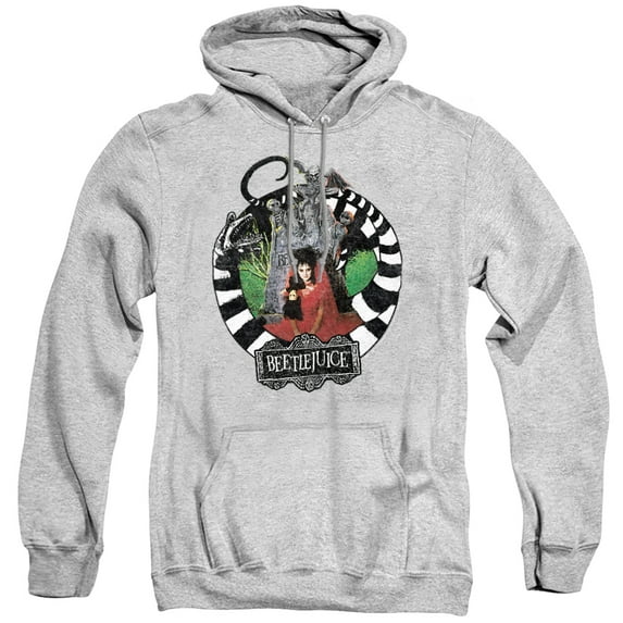 Beetlejuice Lydia With Worms Unisex Adult Pull-Over Hoodie,Athletic Heather, X-Large
