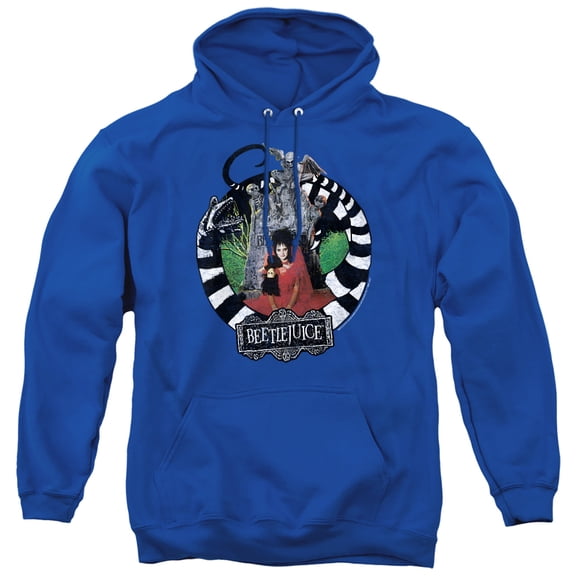 Beetlejuice Lydia With Worms Unisex Adult Pull-Over Hoodie,Royal, Medium