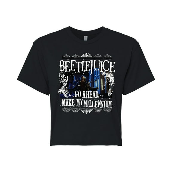 Beetlejuice - Make My Millennium - Junior's Cropped Tee
