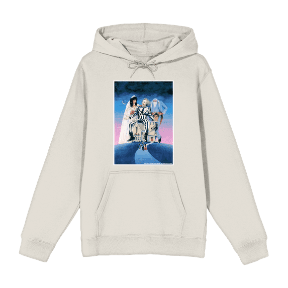 Beetlejuice Mansion Key Art Adult Sand Long Sleeve Hoodie-Small