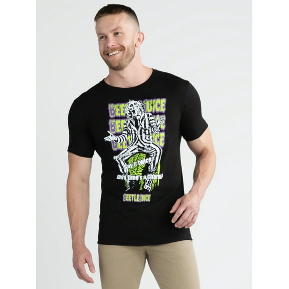 Beetlejuice Men's & Big Men's Cotton Graphic Tee, Sizes S-3XL