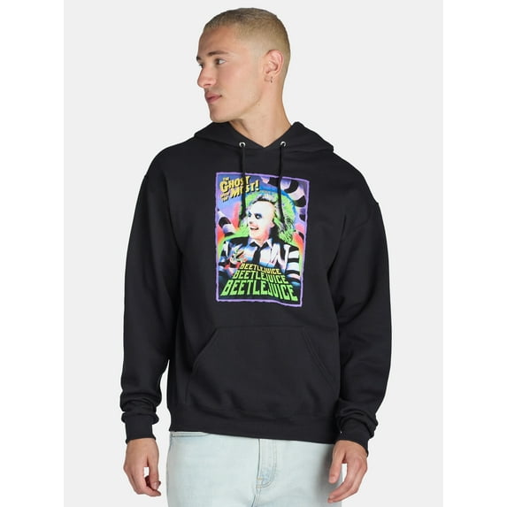 Beetlejuice Men's & Big Men's Ghost with the Most Graphic Hoodie Sweatshirt, Sizes XS - 3XL