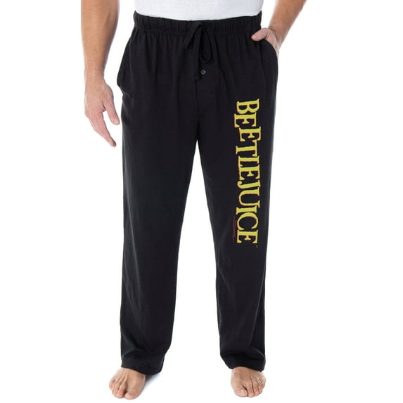 Beetlejuice Men's Classic Film Logo Loungewear Sleep Bottoms Pajama Pants