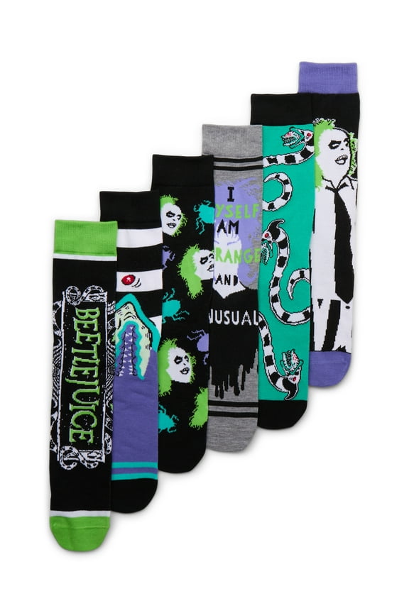 Men's Crew Socks, 6-Pack, Shoe Sizes 8-12