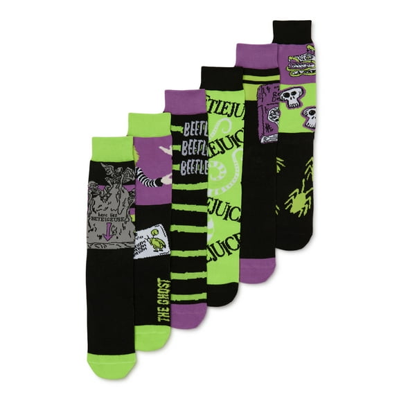 Beetlejuice Socks, 6-Pack