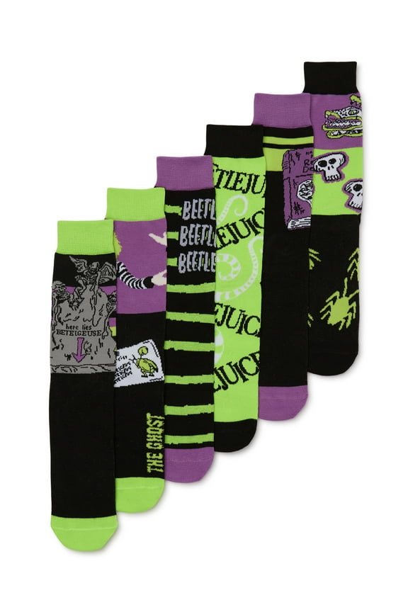 Beetlejuice Socks, 6-Pack