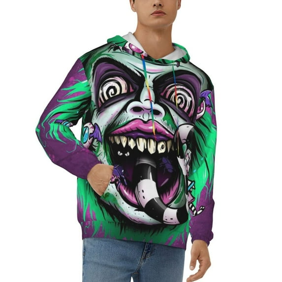 Beetlejuice Men's Hoodie With Color Drawstrings Sweatshirt Hooded Pullover Print Winter Coat Jacket Small