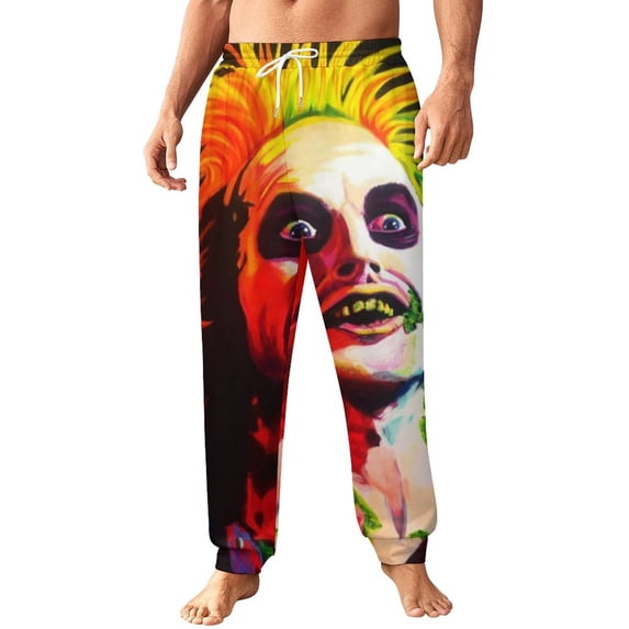 Beetlejuice Men's Sweatpants Printed Long Joggers Athletic Track Pants Soft Lounge Pants for Leisure, Sports & Travel XS