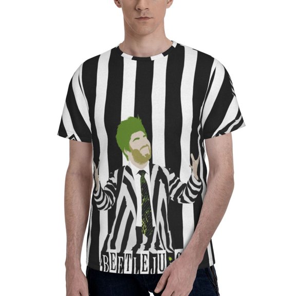 Beetlejuice Men's T Shirts Cartoon Graphic Short Sleeve Tees Novelty Casual Unisex Adults Tee Shirt Tops