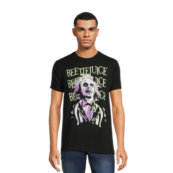 Beetlejuice Men's and Big Men's Graphic Tee with Short Sleeves, Sizes S-3XL