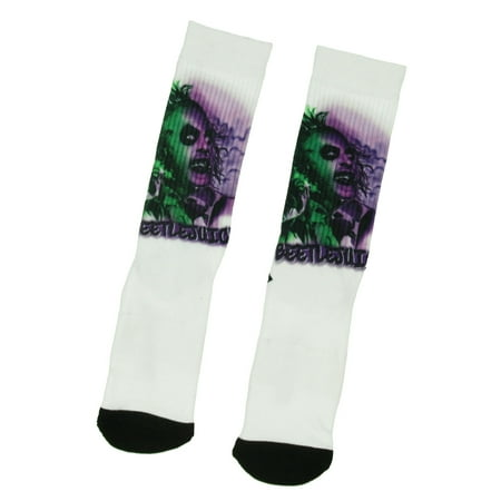 Beetlejuice Mens' Betelgeuse Graffiti Art Design Crew Socks 1 Pair