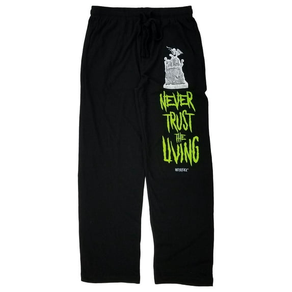 Beetlejuice Mens Black Never Trust The Living Sleep Pants Pajama Bottoms XXL