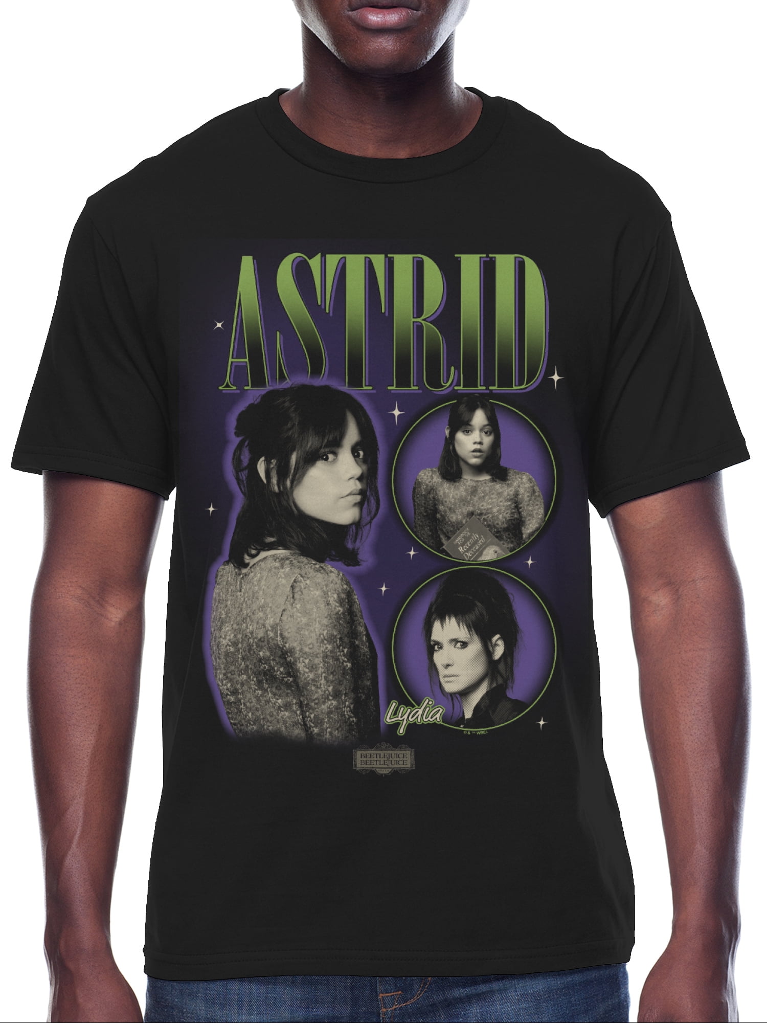 Beetlejuice, Mens Graphic Print Short Sleeve Tee, Astrid Cover, Sizes S