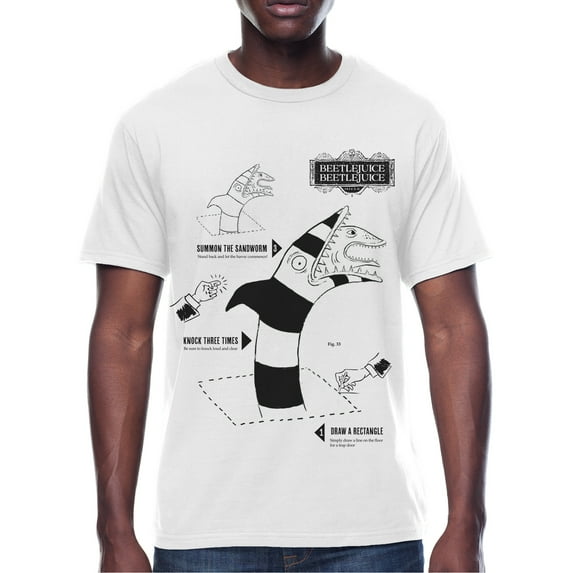 Beetlejuice, Mens Graphic Print Short Sleeve Tee, Infographic, Sizes S-3XL